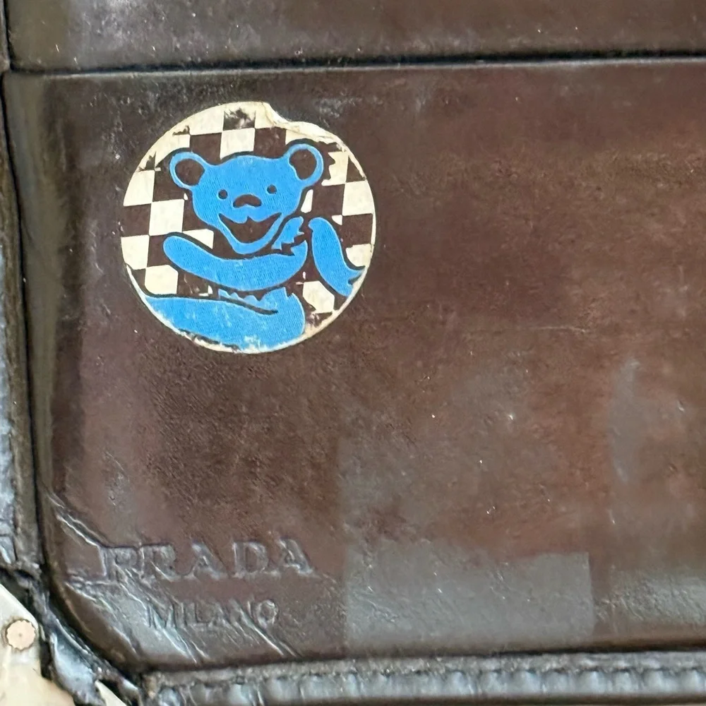 Prada Black Leather Card Wallet